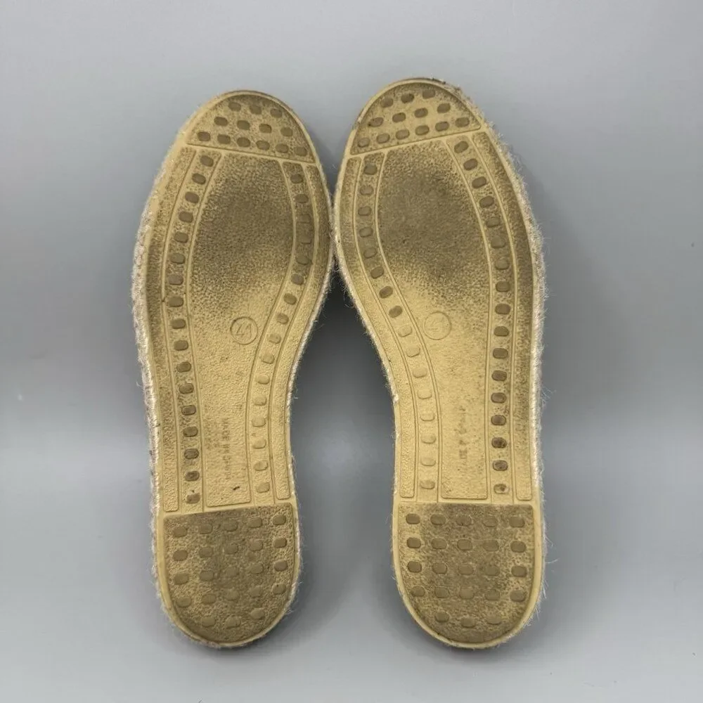 Verbenas Carmen Shoes EU Size 41 Suede Espadrille Flat Sandals US 8.5 Beige
